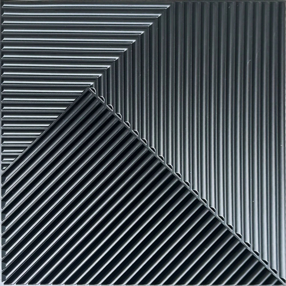 10pcs Diamond Design Decorated 3D Wallpanel, 30cmx30cm Matte White/Black, Diy Home Decoration Wallboard
