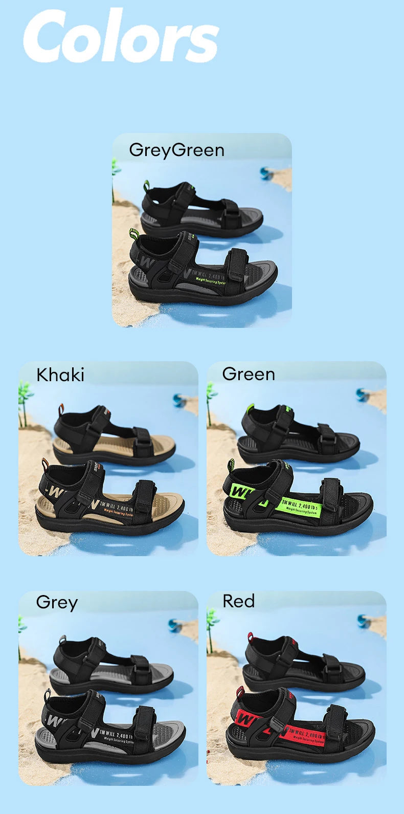 Kids' Summer Breathable Sport Sandals for Boys Casual Beach Shoe Comfortable Soft Sole Children's Fashion Non-slip Sandalias.