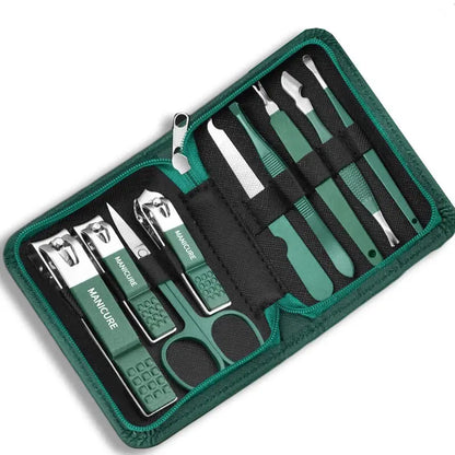 Professional 7/10/12/18 Piece Nail Care Kit Stainless Steel Manicure & Pedicure Set Nail Clipper Set with Travel Case.