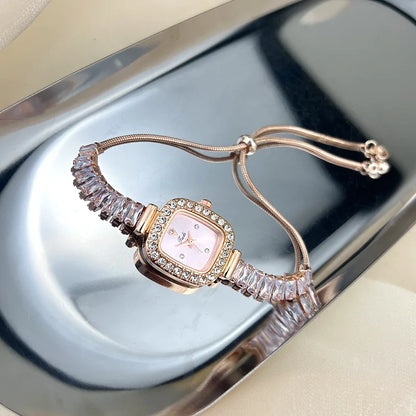 Luxury Women Watches Fashion Diamond Crystal Watches Elegant Quartz Wristwatches for Bracelet Female Wrist Watch Reloj Mujer.