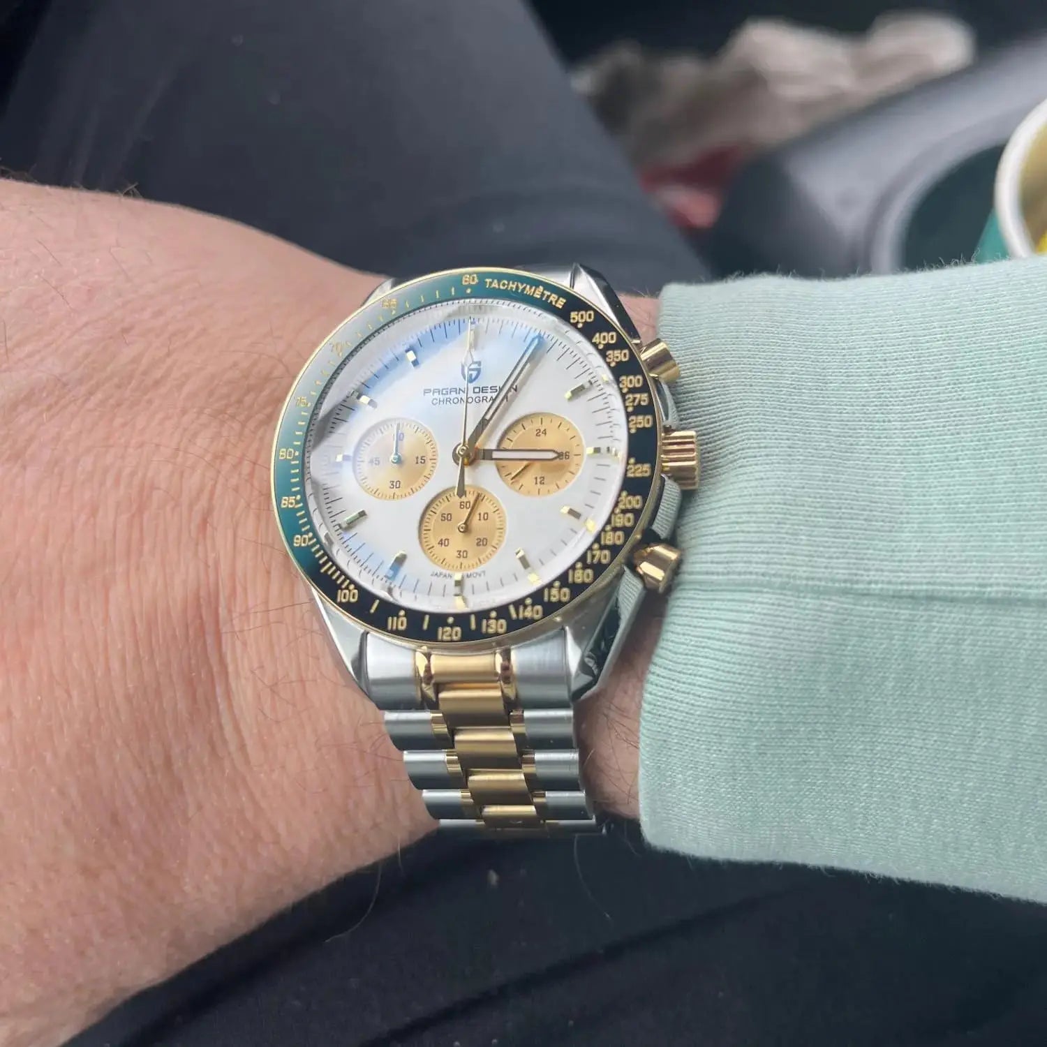 PAGANI DESIGN 2025 New Moon Watch Retro Luxury Quartz Watches For Men Stainless steel Luminous waterproof Sport Chronograph Man.