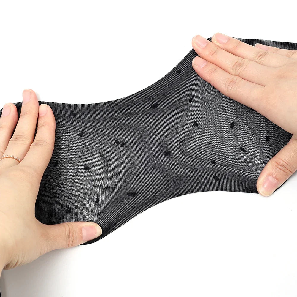 Sexy Dot Printed Women's Tights Black High Waist Elastic Pantyhose Ultra-Thin Translucent Soft Leggings Anti-hook Silk Socks.