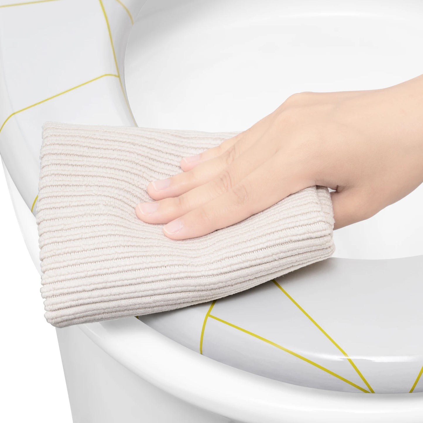 O-förmiger Toilettensitz, verstellbare Scharniere, Toilettendeckel mit Motiv, Soft-Close-Mechanismus für Badezimmer