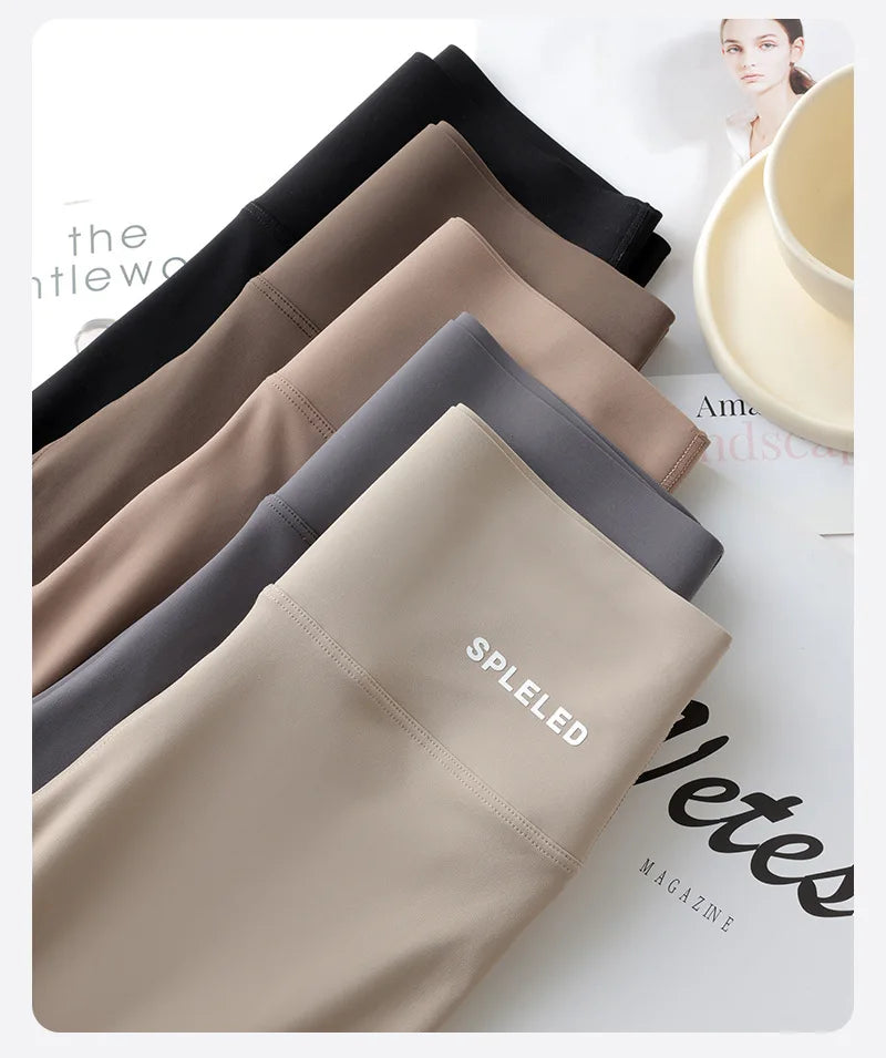 BIVIGAOS Skin-Touch Seamless Foot Pants Sharkskin Leggings Women Autumn New Fitness Sport Leggings Sexy Body Shape Shark Pants.