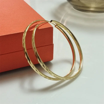 Senlissi - 925 Sterling Silver Hoop Earrings For Women 18K Gold Plated Jewelry Dazzling Women's Hoops Earrings Christmas Gifts