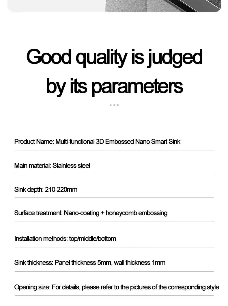 Extra Thick 5.0mm Kitchen 304 Sink, Whale Sink, Stainless Steel Large Single Sink, Waterfall Sink, Thickened Dish Sink