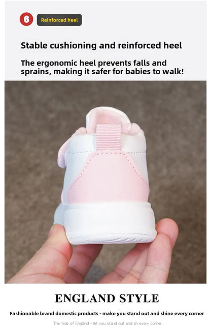 Fashion Kids Sneakers Spring Autumn High Top Breathable Casual Shoes Girls Non-slip Board Shoes Boys Outdoors Basketball Shoes.