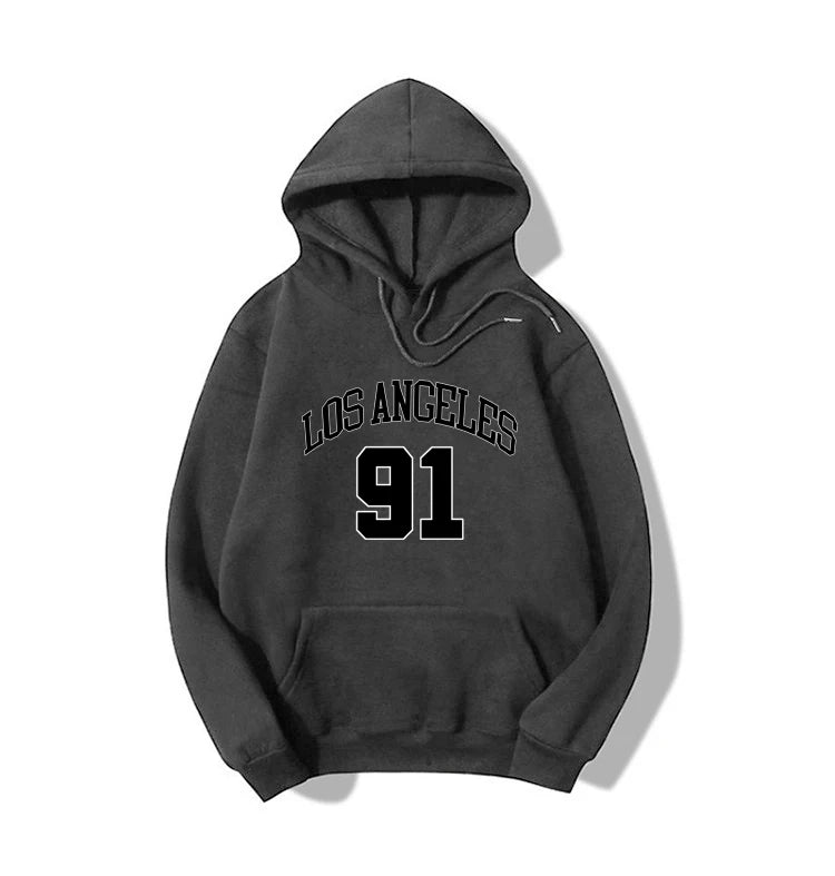 Blessyuki los angeles Brief gedruckt Hoodies Frauen 2023 Herbst Winter plus Größe lässig Vintage weibliche Sweatshirt Streetwear Top