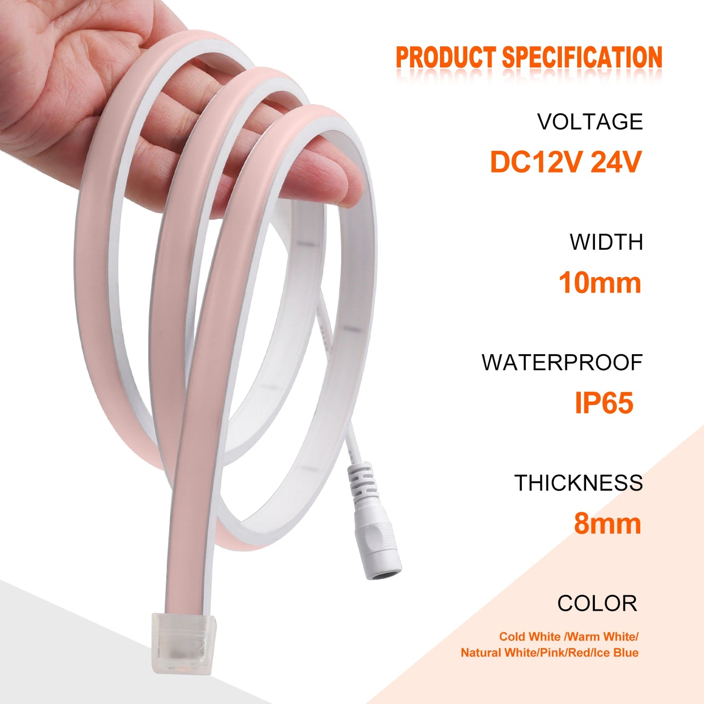 12V 24V Tuya Smart WiFi COB Neon Strip Waterproof 0.5M 5M 10M 20M 320LED/M Flexible LED Tube Tape for Kitchen Cabinet Room Decor.