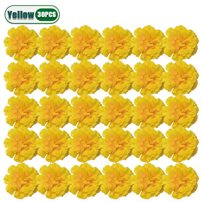 2,17 Zoll mexikanische Ringelblume künstliche Blumen Tag der Toten DIY Girlande String Halloween Diwali Party Home Outdoor Dekoration