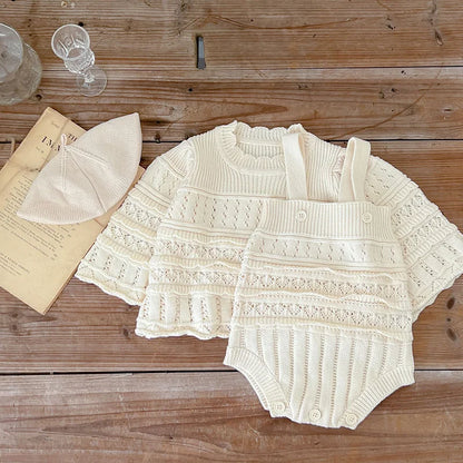MILANCEL 2023 Baby-Bodys, gestrickt, für Kleinkinder, Mädchen, Kleidung, Kleinkinder, einteilig, Jungenkleidung