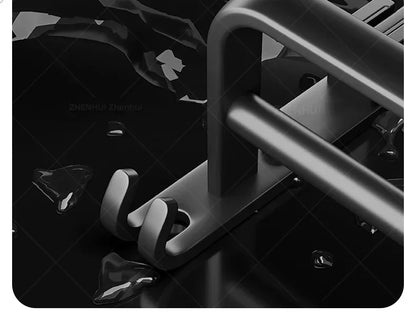 Beliebter Stil, 40/50 cm, selbstklebende Wandhalterung für Badezimmer, wasserdicht und rostfrei, Aufbewahrungsregal mit Haken, Handtuchhalter