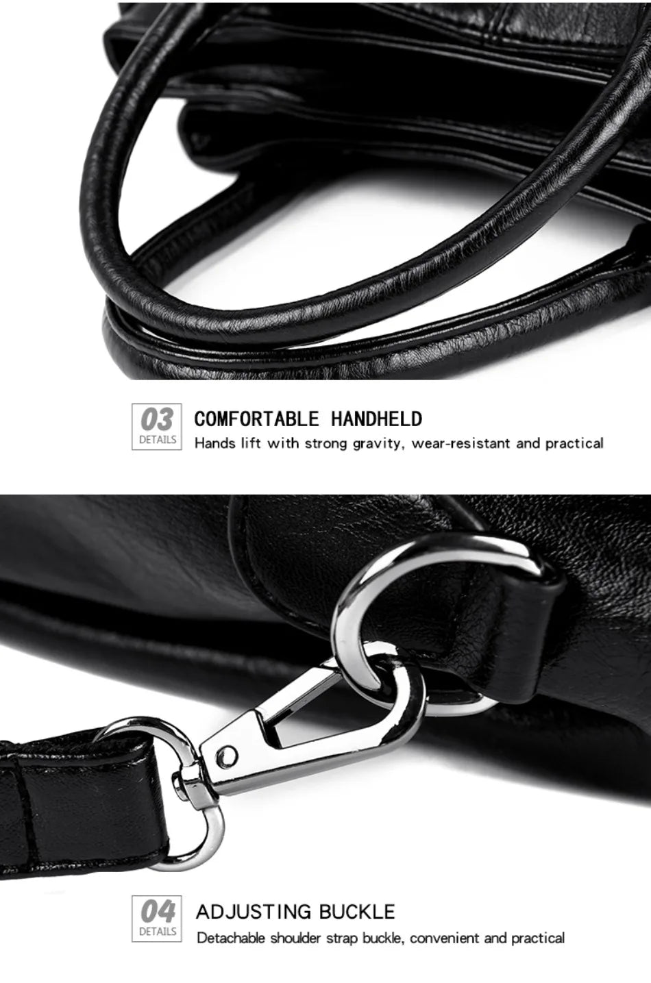 Genuine 3Layers High Quality Soft PU Leather Ladies Shoulder Crossbody Bags for Women  Luxury Handbags  Women  Designer A Main