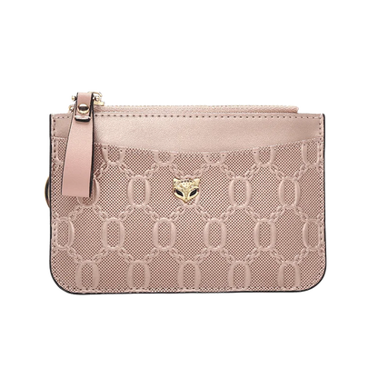 FOXER Split Leather Women's Card Holder Wallet Fashion Anti-theft Thin Wallet Mini Clutch Bag Ladies Short Coin Wallet Purse