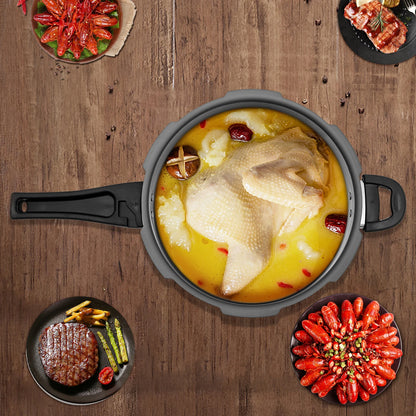 7L 24CM 80Kpa Ultra Wear-Resistant Medium Ratio Double Bottom Pressure Cooker Aluminum Alloy Pressure Cooker For Cooking Stewing