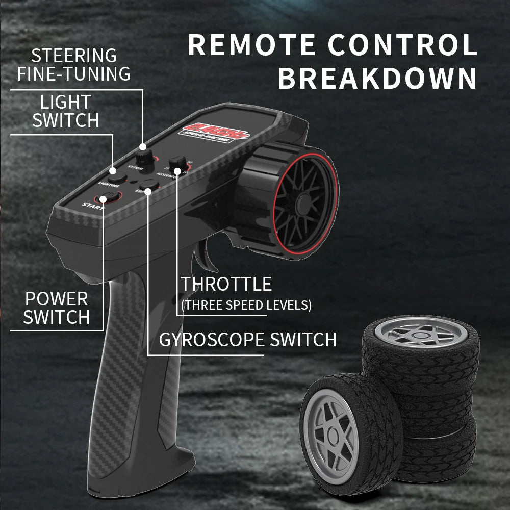 1:43 2.4G 4WD RC Drift Car with Gyroscope Fullly Proportion Remote Control Car JJRC C8827 Mini Racing Car Model Boy Toy Gift.