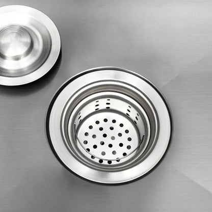 Küchenspüle aus Edelstahl 201 mit Wasserhahn, Seifenspender für Häuser, Restaurants, Wäschezimmer, Keller, 45 x 40 x 20 cm