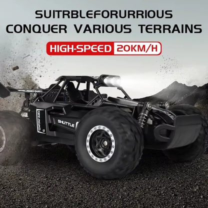 Remote Control Car RC Drift Racing 1:16 Vehicle Off Road Alloy 2.4G Radio High-Speed Trucks With LED Light Climbing Gift Kid Toy.