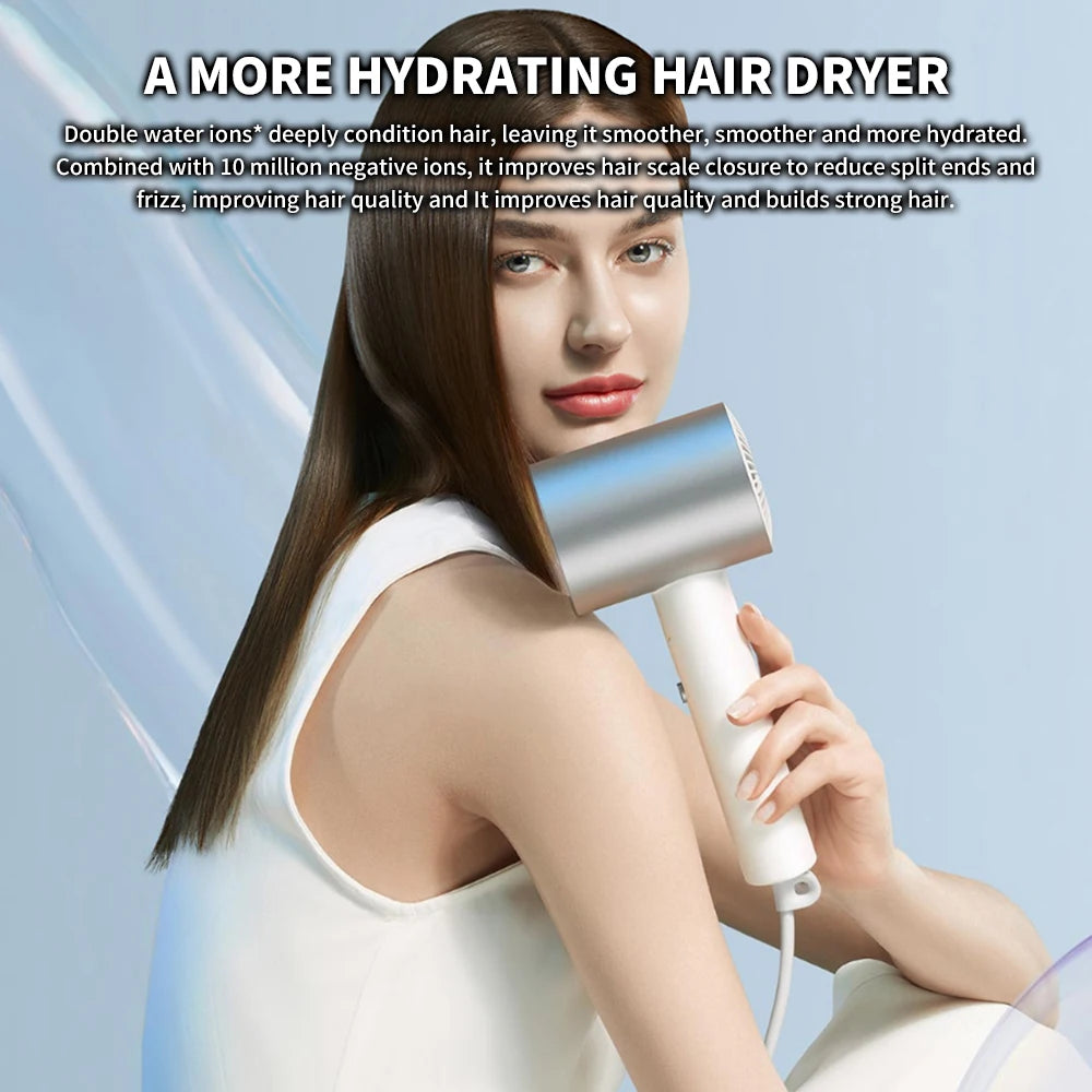 XIAOMI MIJIA H500 Water Ion Hair Dryer Professional Blow Hair Dryer Negative Ionic Blower Electric Dryer Diffuser Quick Dry Hair.