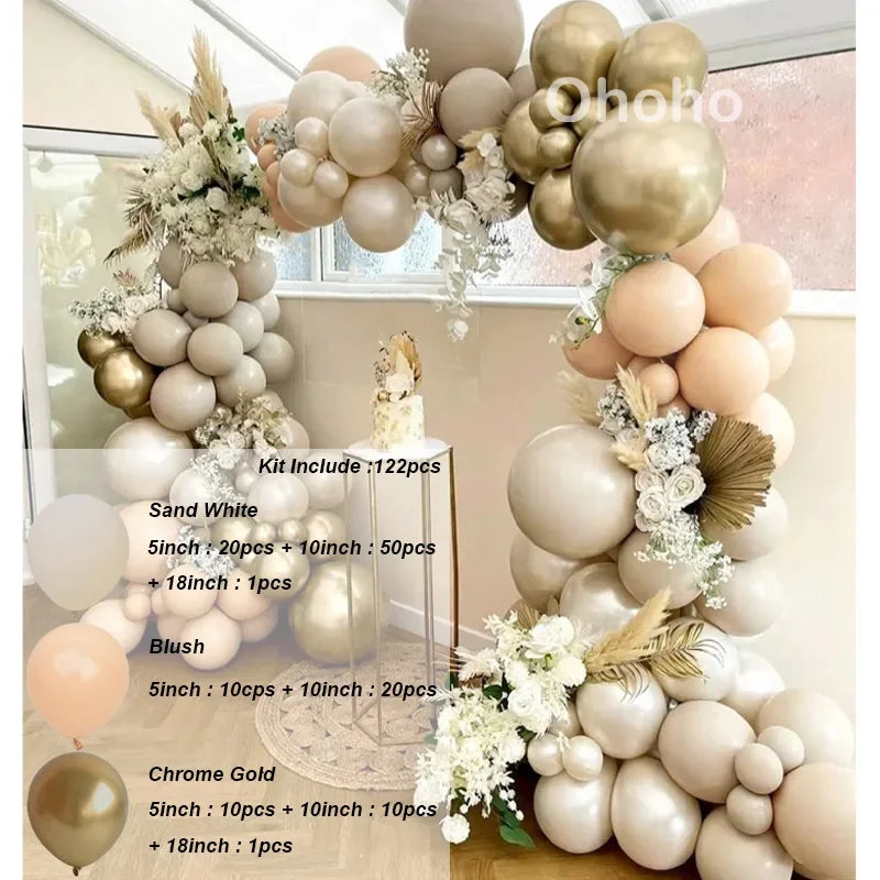 Kaffeebraun Beige Ballon Girlande Bogen Kit Oh Babyparty Dekoration Rustikale Hochzeit Kindergeburtstag Party Taufe Taufe.