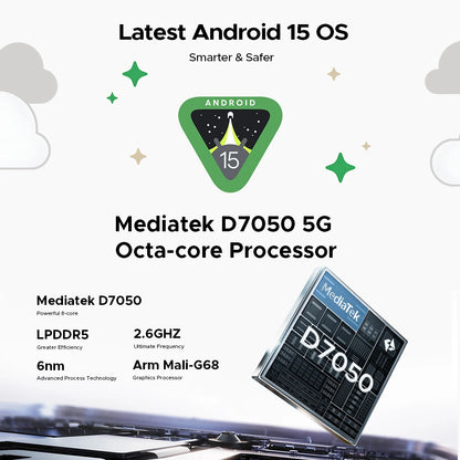 DOOGEE V Pad 2 In 1 5G Tablet 12" Screen Dimensity 7050 Android 15 32GB RAM (8+24) 256GB ROM8800mAh Battery Ultra-thin Smart Pad.