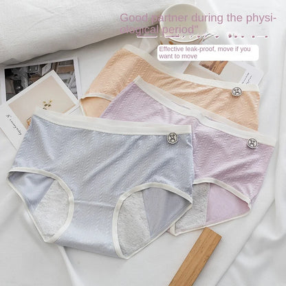 Panties for Menstruation Cotton Menstrual Panties Mid Waist Period Underwear Culotte Menstruelle Leak Proof Bragas Menstruales.