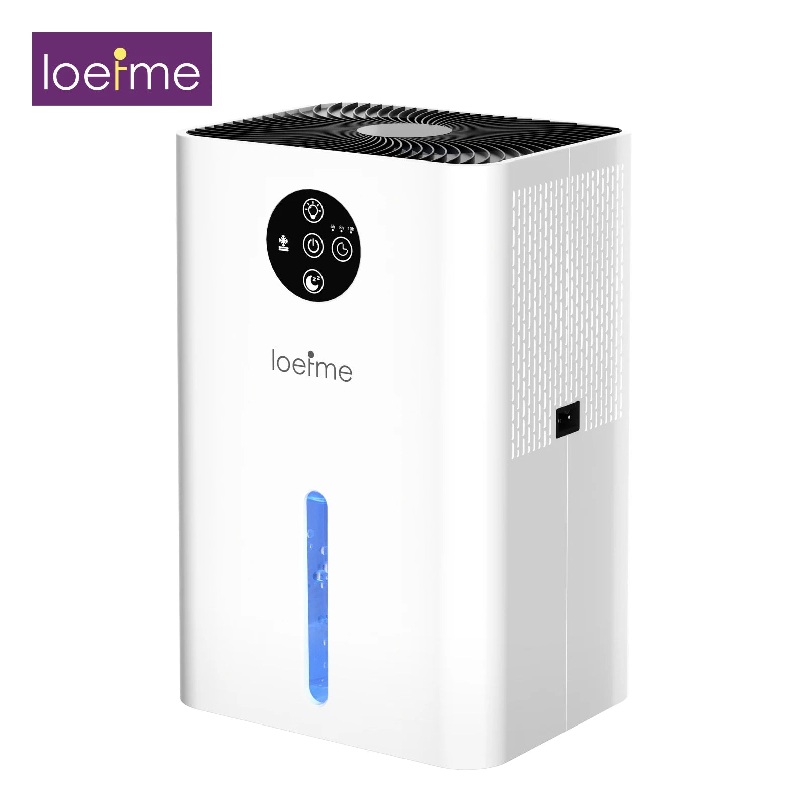 LOEFME 1.8L Electric Dehumidifier Portable Quiet Air Dryer, 6-8-10H Timer, Touchscreen, Against Humidity, Mould, Moisture, Damp.