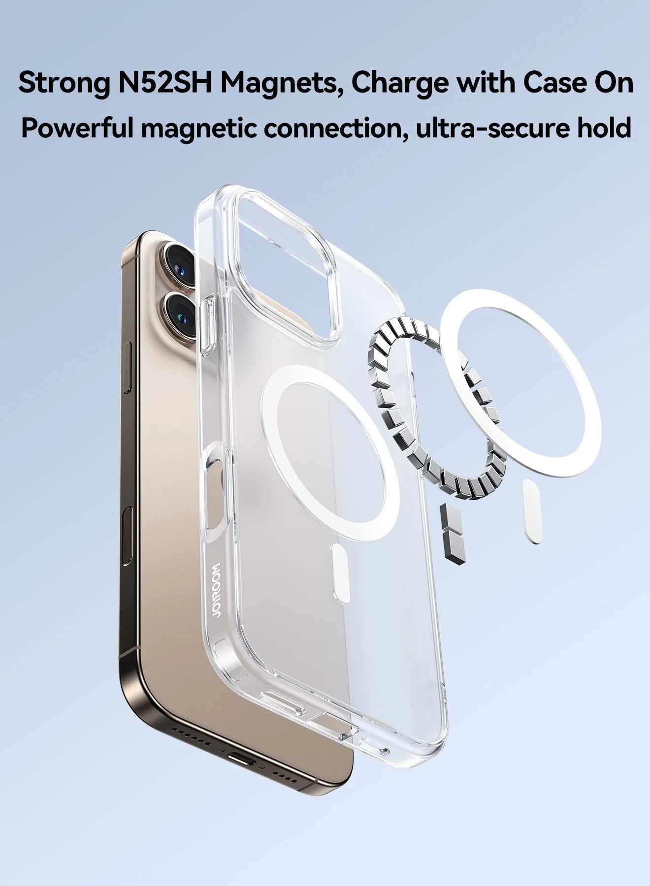 Joyroom Magnetic Frosted Case For iPhone 17 16 Pro Max Case Shockproof Matte Cover For iPhone 16 Wireless Charger Magnet Case.