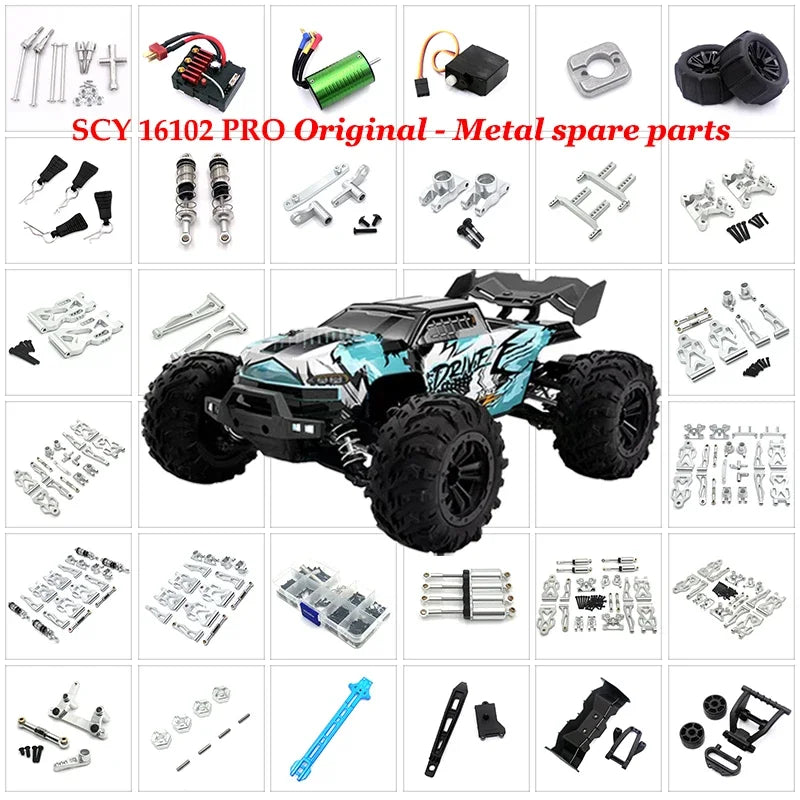 16101PRO 16102PRO RC Car Brushless Metal Upgrade Parts SCY 16101 16102 16103 16201 Accessories  Brushless Motor Gear Drive Shaft.