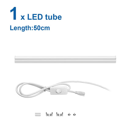 Strobe-free 50CM T5 LED Light Tube 15W AC 110V-220V LED Tube Bulb For Under Cabinet Ceiling Shop Workbench Warehouse Wall Lamp.