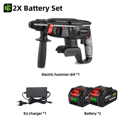 1680W 26MM Bürstenlosen Elektrischen Bohrhammer Multi-funktion Bohren Hammer Schlagbohrmaschine Power Tool Für Makita Batterie pin