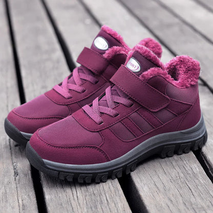 Ladies Snow Boots Warm Winter New Plush Thick Sole Casual Non-slip Comfort Shock-absorbing Unisex Outdoor Flat Walking Shoes.