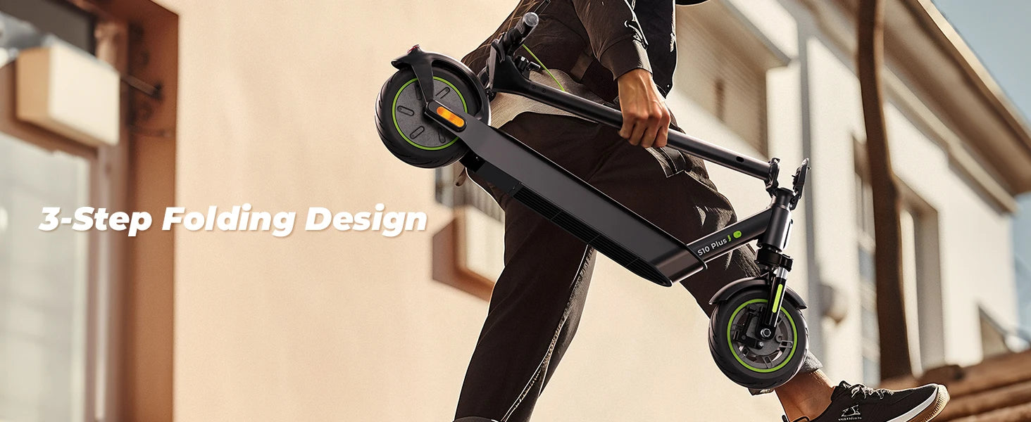 Isinwheel S10plus (ABE) Adult Electric Scooter 500W Motor 36V 15Ah Battery 10" Pneumatic Tires City Commuter Electric Scooter.