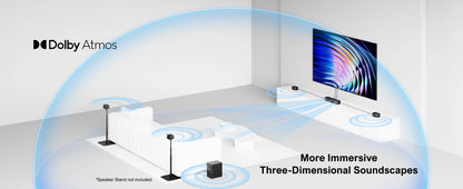 ULTIMEA 7.1Ch Soundbar with Dolby Atmos, APP Control, Surround Sound System for TV, 4 Wired Surround Speakers, Sound Bar for TV.