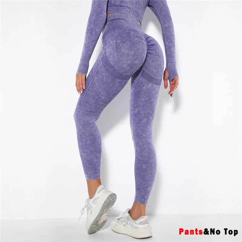 Seamless Yoga Set Gym Clothes Women's Sportswear Yoga Suits Women Fitness Set Tracksuits Sports Outfits Long Sleeve Gym Leggings