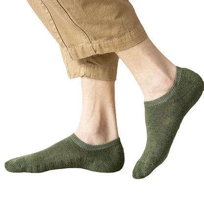 5 Pairs Men Short Socks Cotton High Quality Crew Ankle Casual Soft Low-Cut Non-Slip Breathable Summer Autumn 2022 Sock for Male.