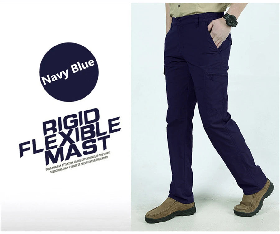 2023 Outdoor Waterproof Tactical Cargo Pants Men Breathable Summer Casual Army Military Long Trousers Male Quick Dry Cargo Pants.