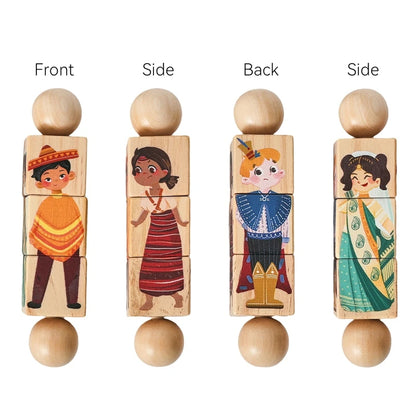 Baby Wooden Rotating Jigsaw Puzzle Hand bell Toy Baby Mobile Musical Rattle Toy Montessori Puzzle Game For Babies Newbaby Gift