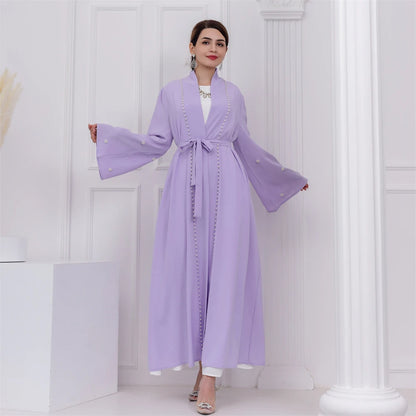 Ramadan Open Muslim Kimono Abaya Dubai Turkey Islam Arabic Abayas For Women Hijab Dress Kebaya Robe Femme Musulmane Kaftans.