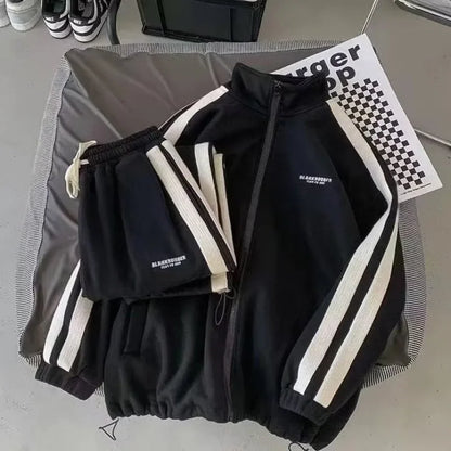 Autumn Sweatshirt Suit High-End Feel Trendy Casual Sports Men's Wear Full Set Matching Trendy Male Outfit.