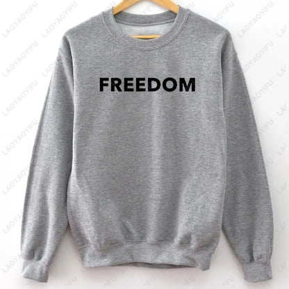 FREEDOM Charlie Kirk Sweatshirt Unisex Free Speech Patriotic Love America Sweatshirt Hoodie Republican Unisex Hooded Sweatshirt.