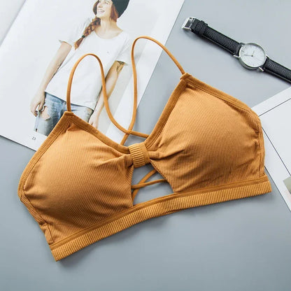 Sexy Lingerie Seamless Sport Bra Strapless Top Bra Girls Sunflower Lace Bras Push Up Bralette Brassiere for Women Underwear