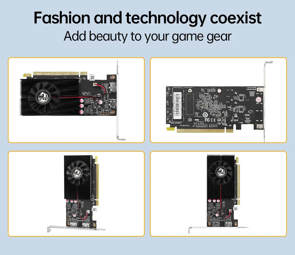 SOYO Graphics Cards R5 230 2G DDR3 64bit HDMI*2 compatibility For Desktop Gaming Computer Components GPU Video Card.