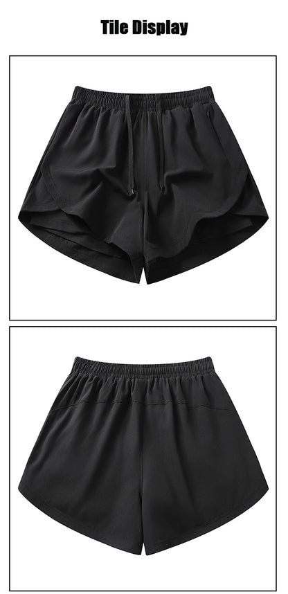 Yoga Short Pants Women Double Design Short Lightweight Comfortable Quick Dry Breathable Fitness Sport Anti-exposure Shorts Pants.