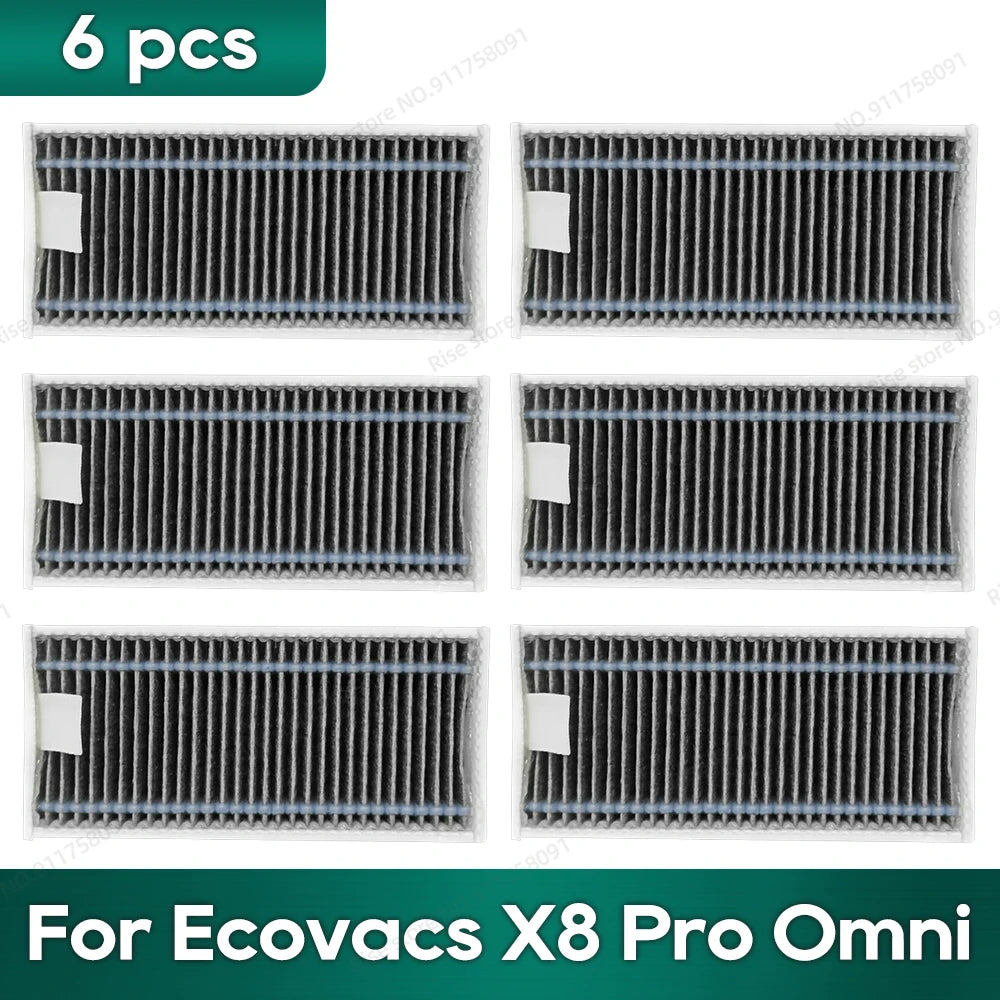 Compatible for Ecovacs X8 Pro Omni Accessories Main Side Brush Hepa Filter Rag Dust Bag Replacement Parts