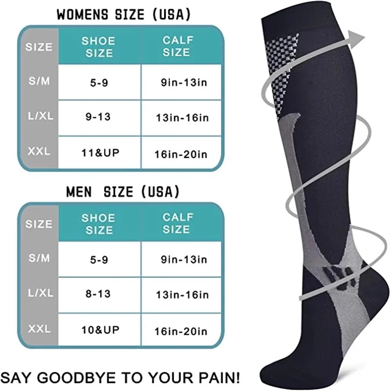 1PAIR Compression Socks Sport Socks Medical Nursing Stockings Prevent Varicose Veins Socks Pregnancy Nursing Athletic Soccer SOX.