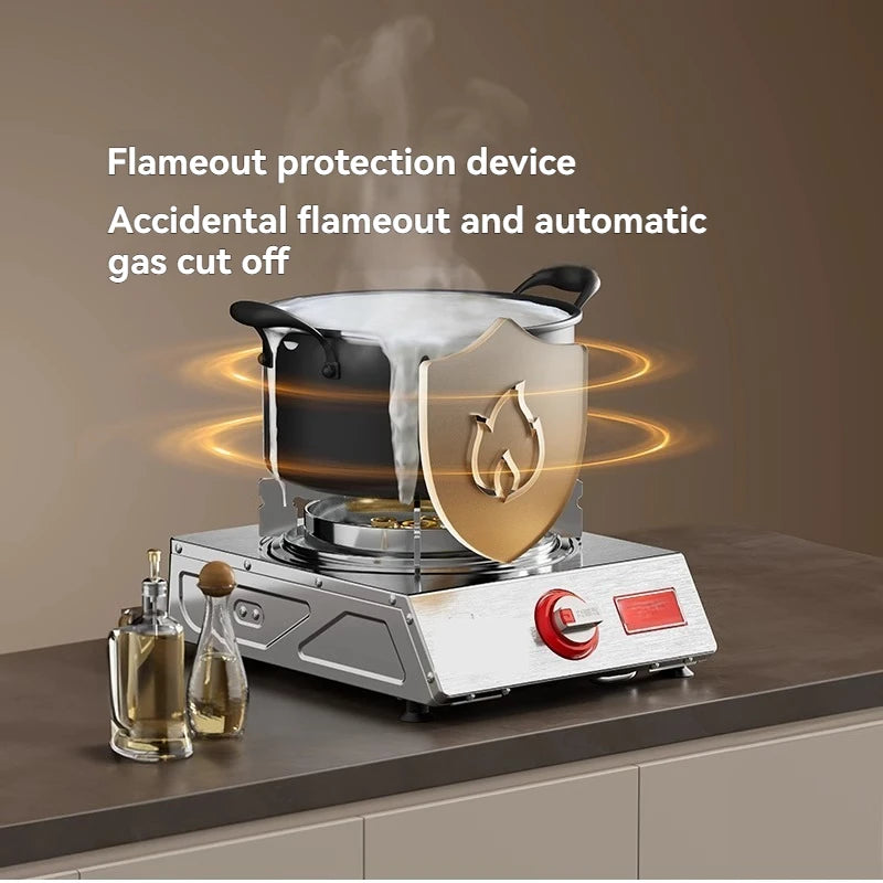 5.2KW Liquefied Gas Stove Range Single-range Energy-saving Flameout Protection Fierce Fire Stove.