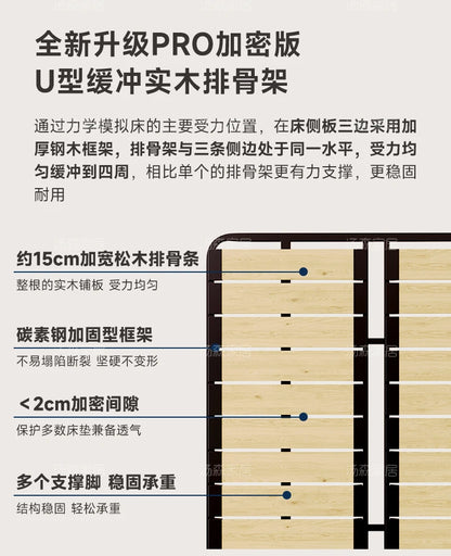 Hohes Kopfteil, Doppelbettgestell, schlichtes Holz, elegantes Queen-Size-Bett, Einzelbettgestell, Nachttische, Aufbewahrung, Cama Moderno Lujo-Möbel