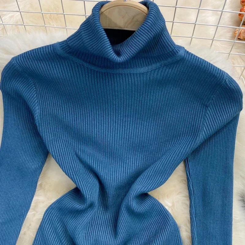2026 neue Herbst Winter Rollkragen Langarm Gestrickte Pullover Einfarbig Multi Farbe Kaschmir Grundlegende Weiche Pullover.