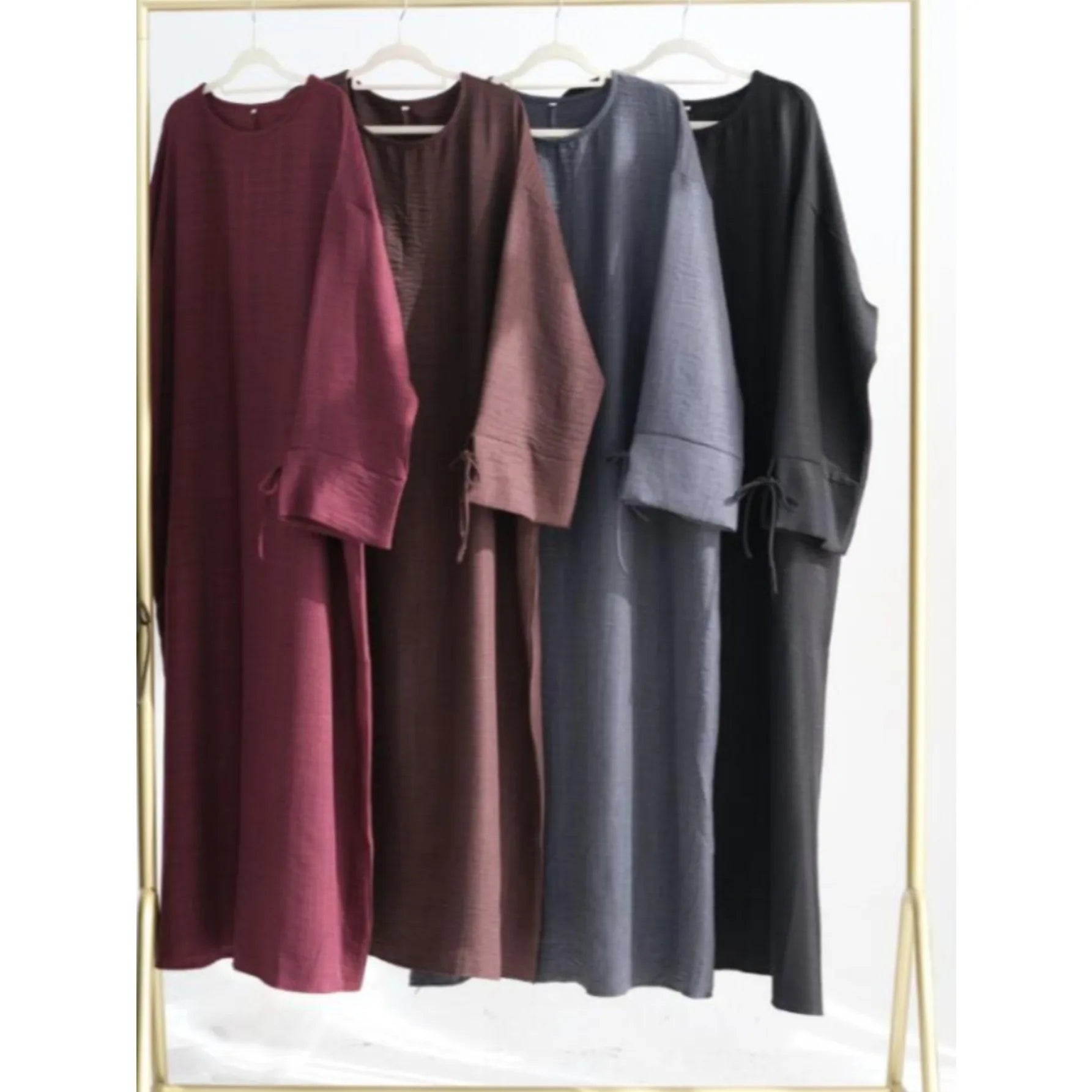 Muslim Abaya Women Dress Solid bow Jalabiya Eid 2025 Ramadan Morocco Islam Vestidos Largos Arab Long Robe Dubai Abayas Kaftan.